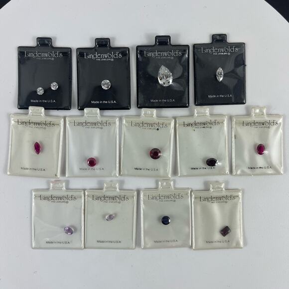 Lindenwold's Fine Jewelers Loose Jewelry Making CZ Gemstone LOT Of 13 Packages - Picture 1 of 5